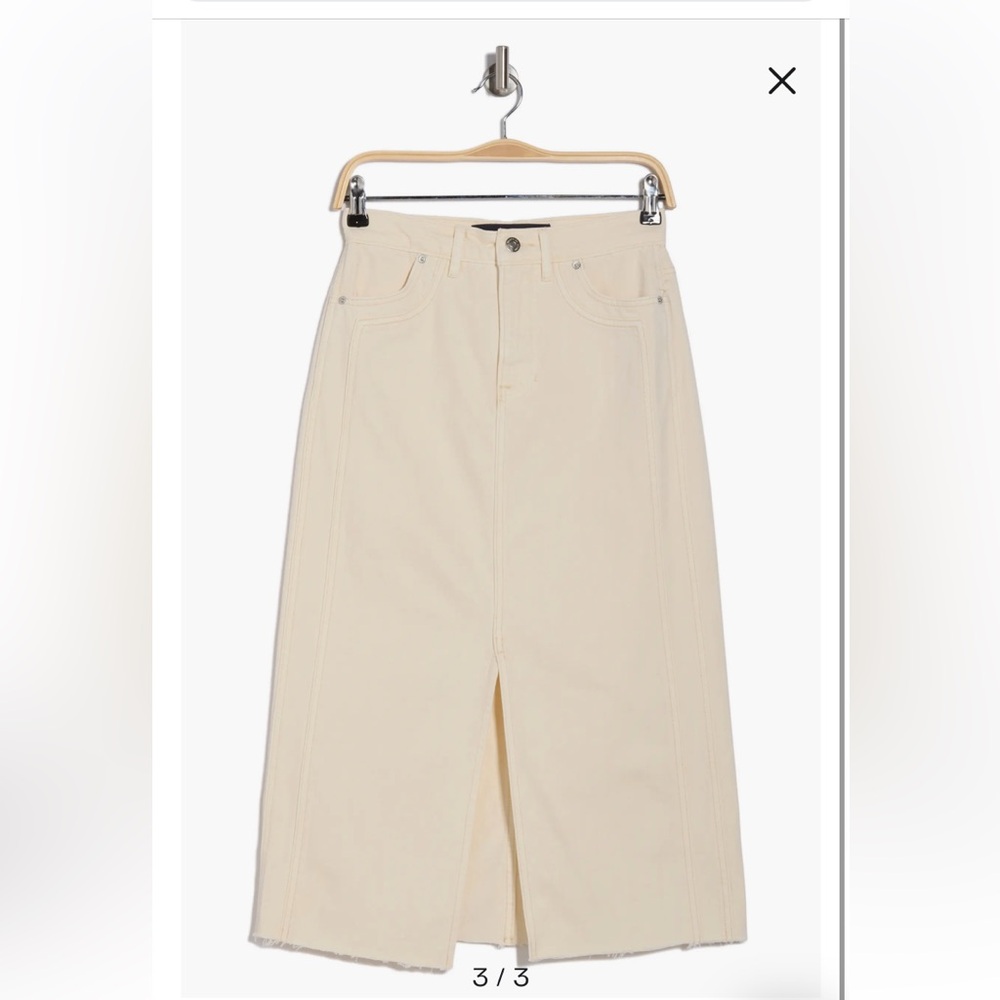 Veronica Beard Denim Victoria Long Midi Skirt